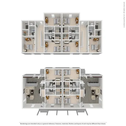 5 Bed Duplex 3D Floorplan