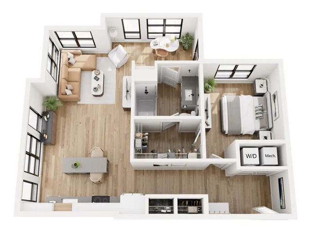 One Bedroom Floor Plan