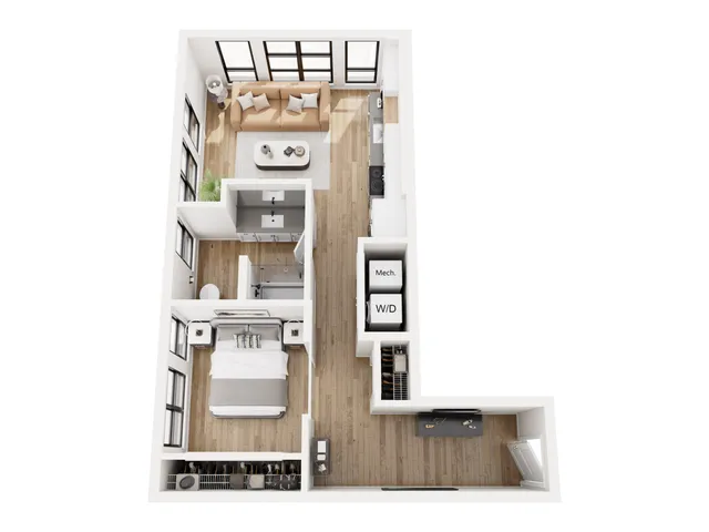 One Bedroom Floor Plan