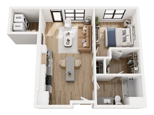 One Bedroom Floor Plan