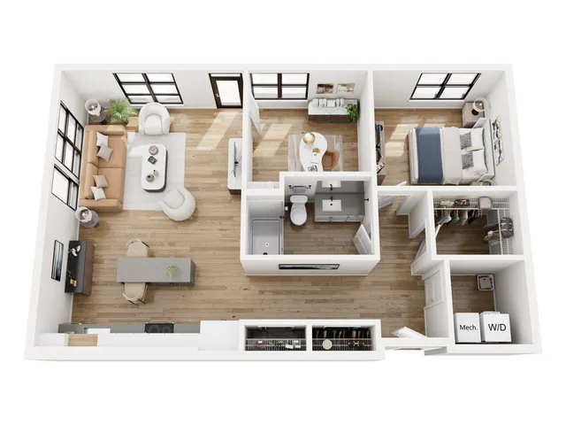 One Bedroom Floor Plan