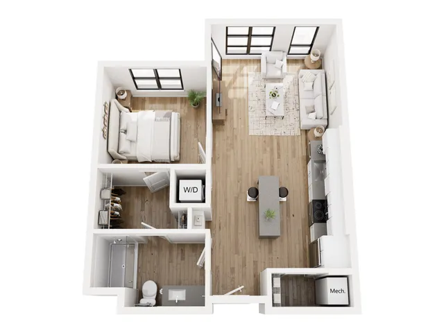 One Bedroom Floor Plan