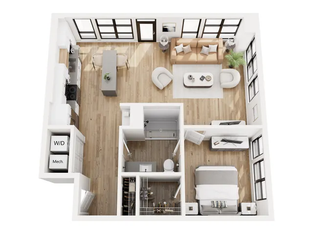 One Bedroom Floor Plan