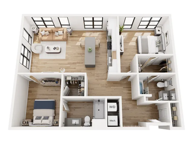 Two Bedroom Floor Plan