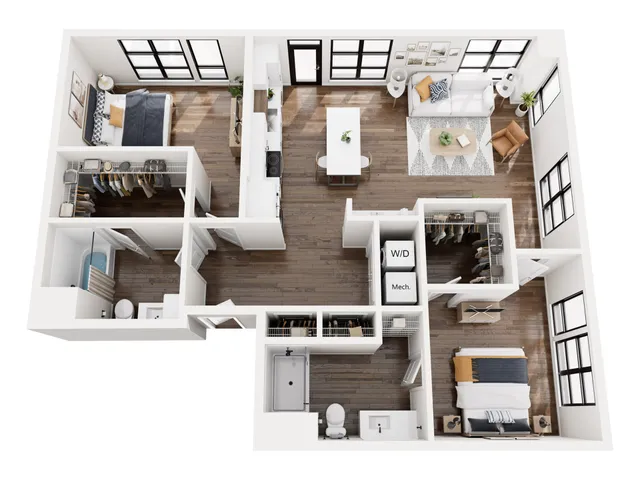 Two Bedroom Floor Plan