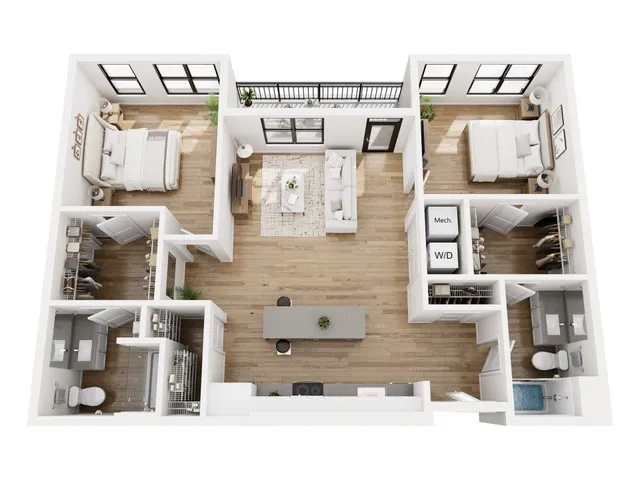 Two Bedroom Floor Plan