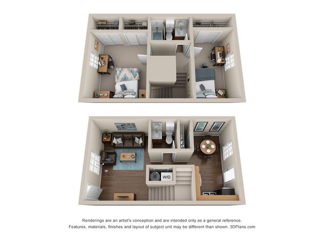 2 Bed 1.5 Bath TH