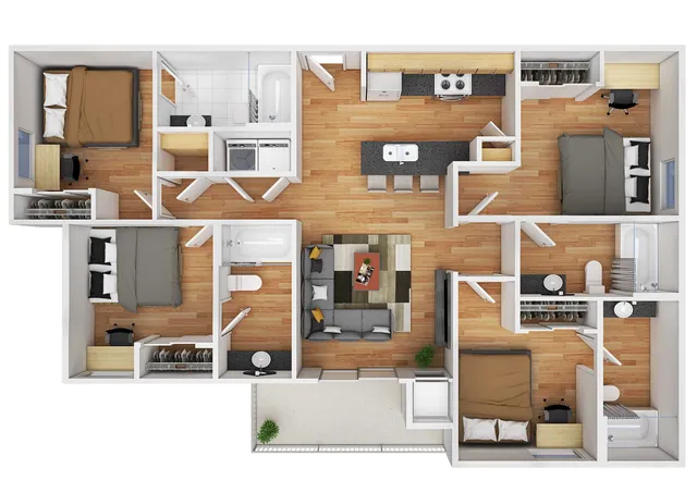 University Commons - Apartment Floorplan