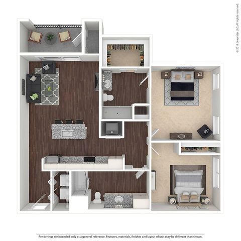 2 Bed 2 Bath B1
