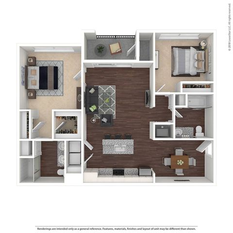 2 Bed 2 Bath B2
