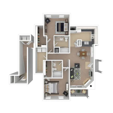 Two bed, two bath