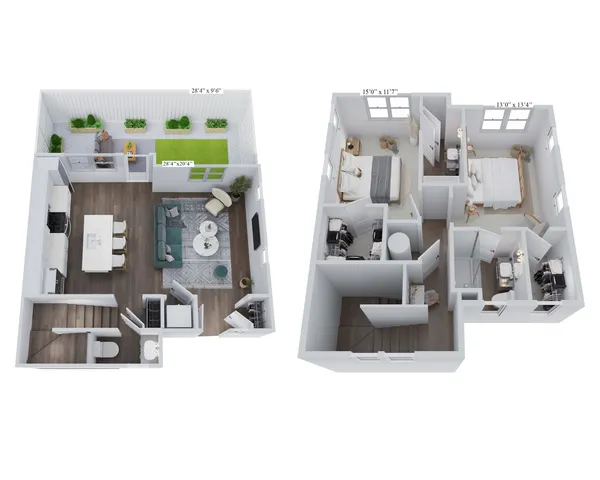 Two Bedroom Townhome