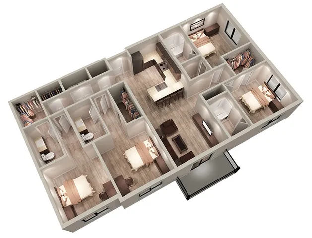 D1: 4 BED 4 BATH