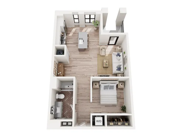 1 Bedroom Walk-up