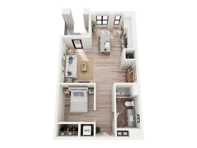1 Bedroom Walk-up
