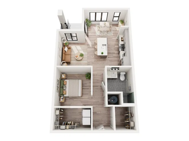 1 Bedroom Walk-up