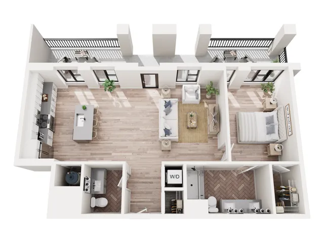 1 Bedroom Walk-up