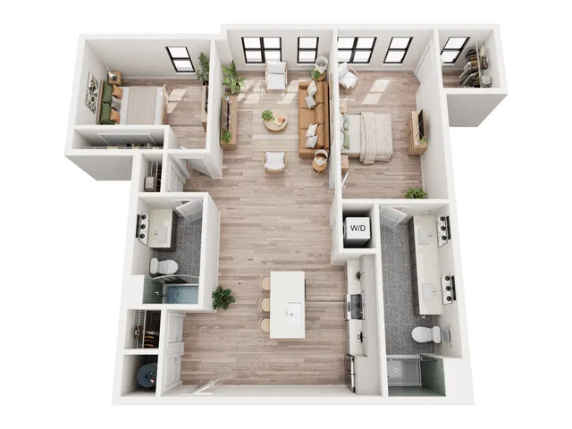 2 Bedroom Floor Plan