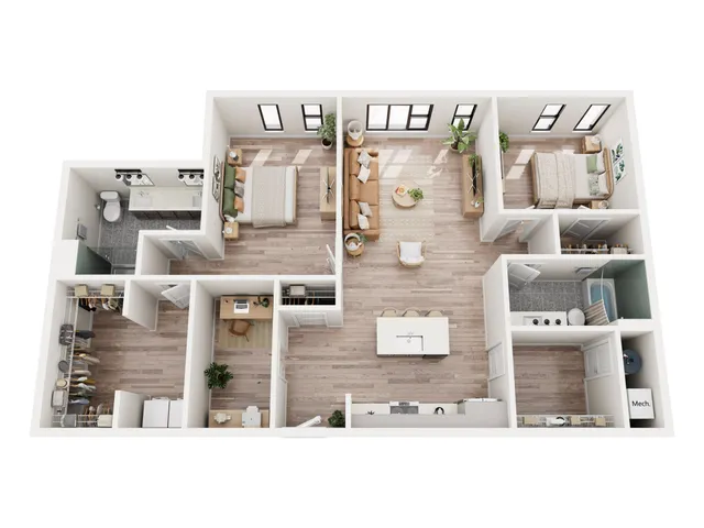 2 Bedroom Floor Plan