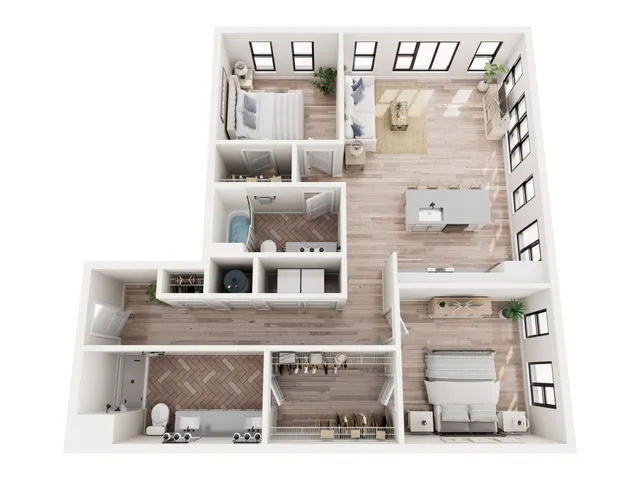 2 Bedroom Floor Plan