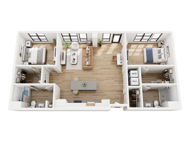 Two Bedroom Floor Plan