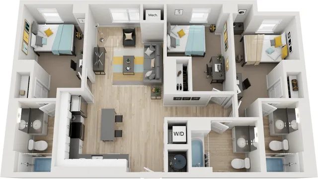 3 BED 3 BATH