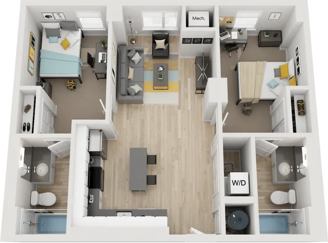 2 BED 2 BATH Penthouse Level