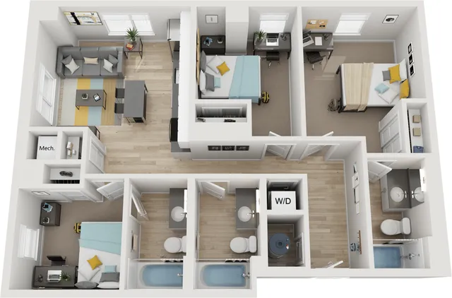 3 BED 3 BATH