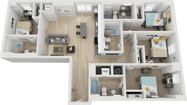 4 BED 4 BATH PENTHOUSE LEVEL