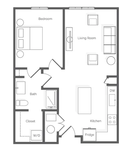 Furnished One Bedroom