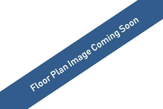 Floor plan image coming soon placeholder with bold diagonal text on a blue background.