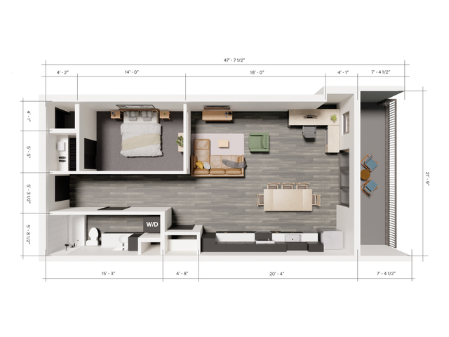 343 Apartments Salt Lake City 1 Bedroom Unit A4