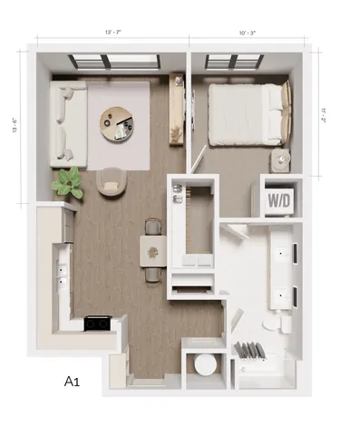 The Grandeur | A1 Juniper (1 Bedroom 1 Bath)