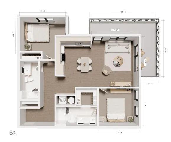 The Grandeur | B3 - Sugarloaf (2 Bedroom 2 Bath)