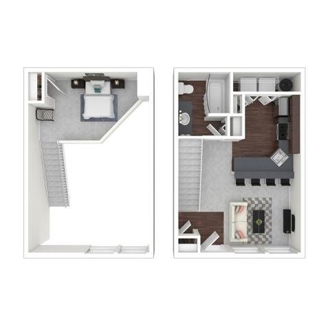 Studio Floor Plan | Dupont Wa Apartments | Trax at DuPont Station