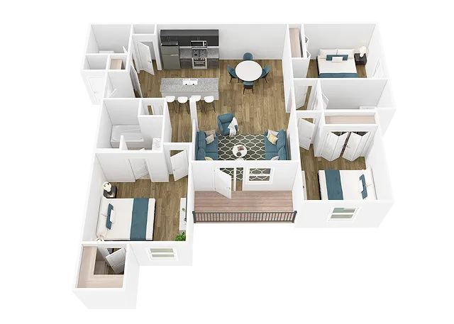 The Highland Floor Plan | Apartments in Murfreesboro TN | Merchants Walk