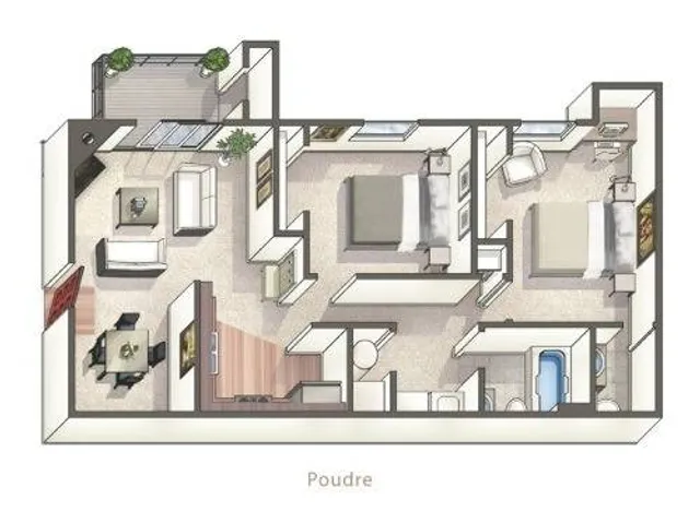 Two Bedroom Apartment | Littleton CO Apartments | Summit Riverside Apartments