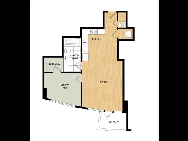 Tower One Bedroom One Bath - Spruce