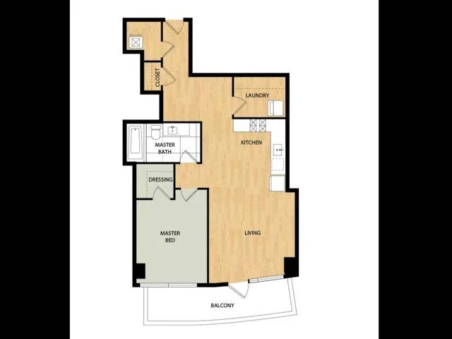 Tower One Bedroom One Bath - Spruce