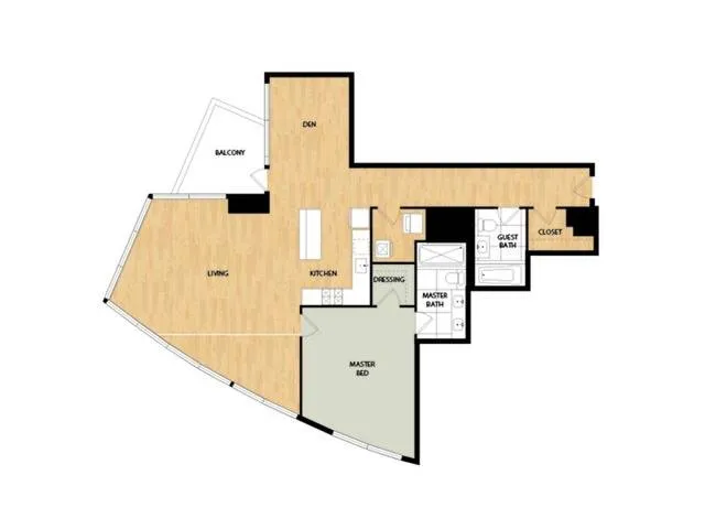 Tower One Bedroom One Bath - Fir