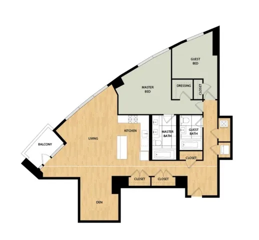 Tower Two Bedroom Two Bath - Larch
