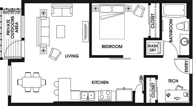 Open-one Bedroom