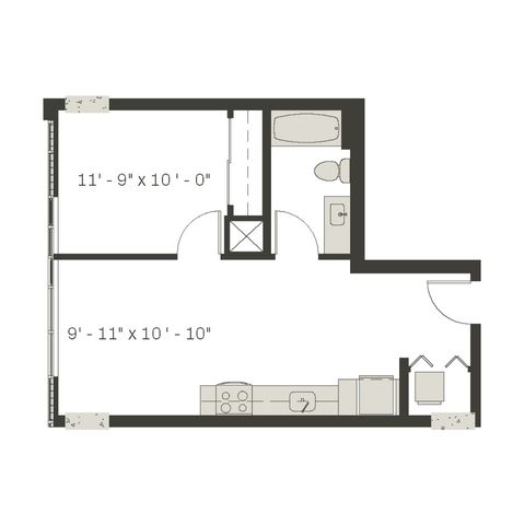 1 Bed / 1 Bath