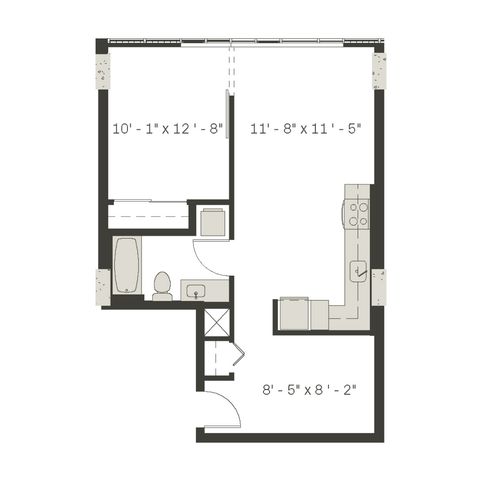 1 Bed / 1 Bath + Den