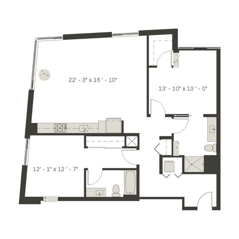 Penthouse 2 Bed / 2 Bath