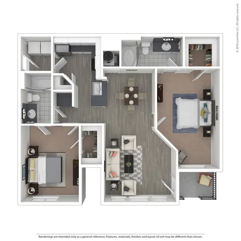 Floor Plan 4 | Apartments Near Nashville, TN Airport | Hamptons at Woodland Pointe