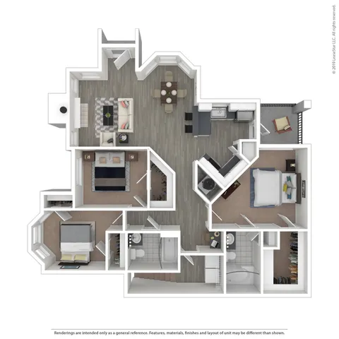Floor Plan 6 | Apartments For Rent Near Nashville TN | Hamptons at Woodland Pointe
