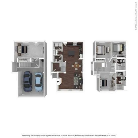 4 Bedroom Floor Plan | Apartments and Townhomes For Rent In Puyallup, WA | Brookstone at Edgewater