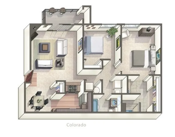 Two Bedroom Apartment | Littleton CO Apartments | Summit Riverside Apartments