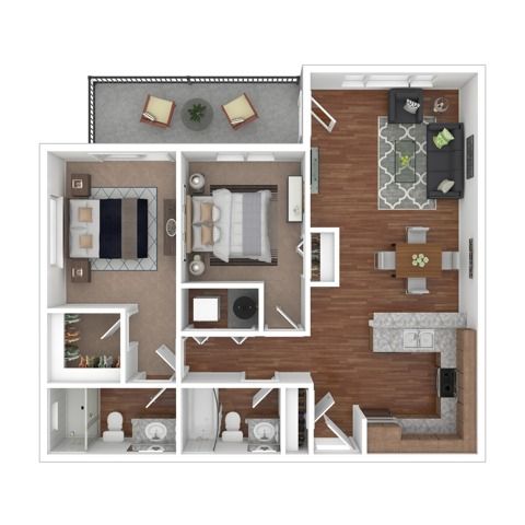 Two Bedroom Apartments | Apartments in Bend OR | Bellevue Crossing Apartments